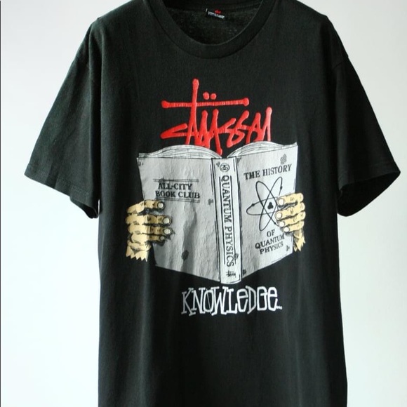 Stussy Knowledge Vintage History of Quantum physics T Shirt Large
length 29" - Picture 1 of 4